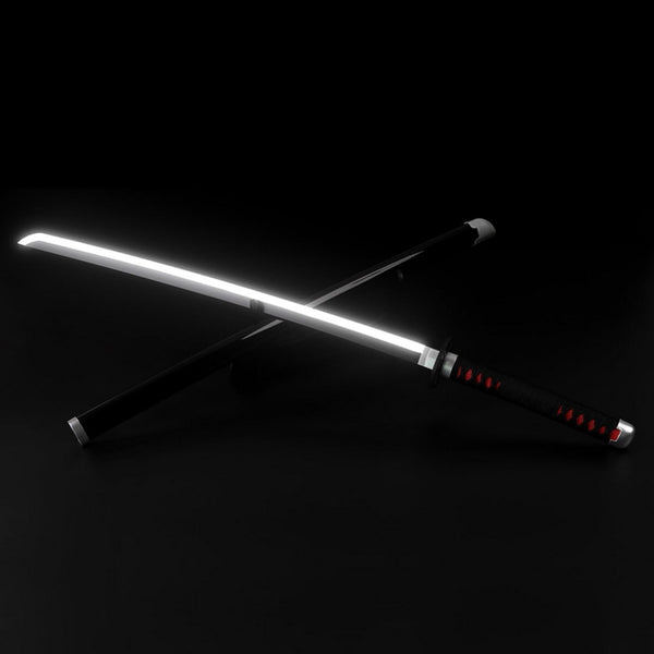SABRE LUMINEUX - Tanjiro Kamado - Katana lumineux Demon Slayer - Lumière LED Blanche/Bleue