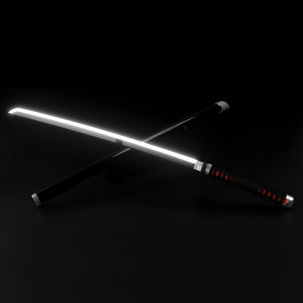 LICHTSCHWERT - Tanjiro Kamado - Demon Slayer Leuchtende Katana - Weiß/Blaue LED-Beleuchtung