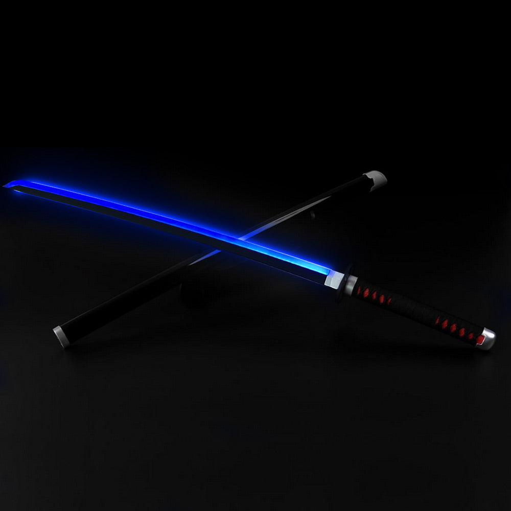 LICHTSCHWERT - Tanjiro Kamado - Demon Slayer Leuchtende Katana - Weiß/Blaue LED-Beleuchtung
