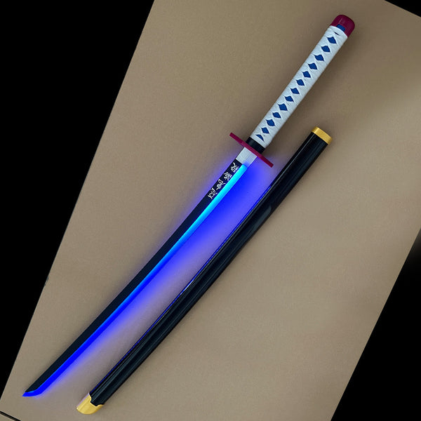 ÉPÉE LUMINEUSE - Giyu Tomioka - Katana lumineux Demon Slayer - Lumière LED Bleu
