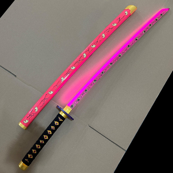 ÉPÉE LUMINEUSE - Kokushibo - Katana lumineux Demon Slayer - Lumière LED Rose