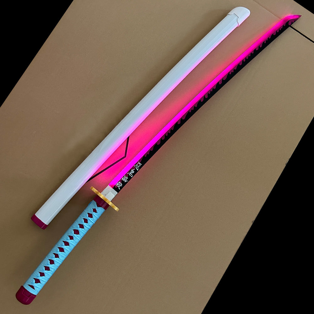 ÉPÉE LUMINEUSE - Mitsuri Kanroji - Love - Katana lumineux Demon Slayer - Lumière LED Rose