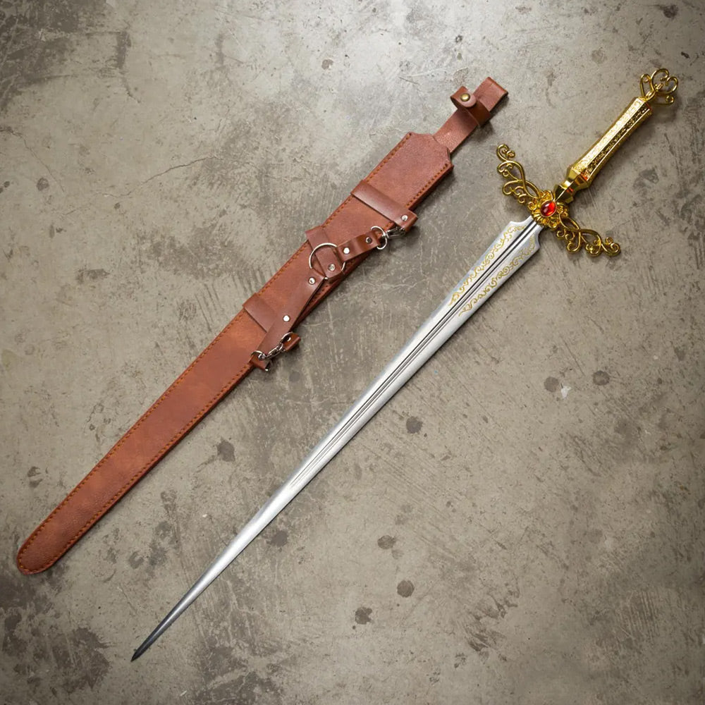 ELDEN RING - Rogiers Rapier mit Lederscheide - 95 cm - Deluxe Edition - Premium Qualitätsmetall