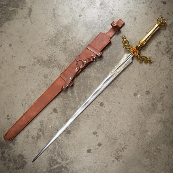 ELDEN RING - Rogiers Rapier mit Lederscheide - 95 cm - Deluxe Edition - Premium Qualitätsmetall