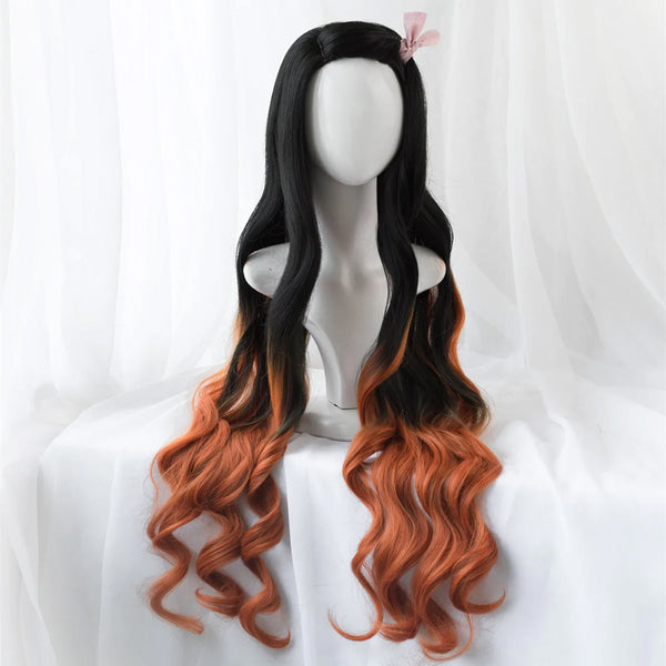 Perücke - Nezuko Kamado - Demon Slayer - Kimetsu no Yaiba - Anime Kosplay
