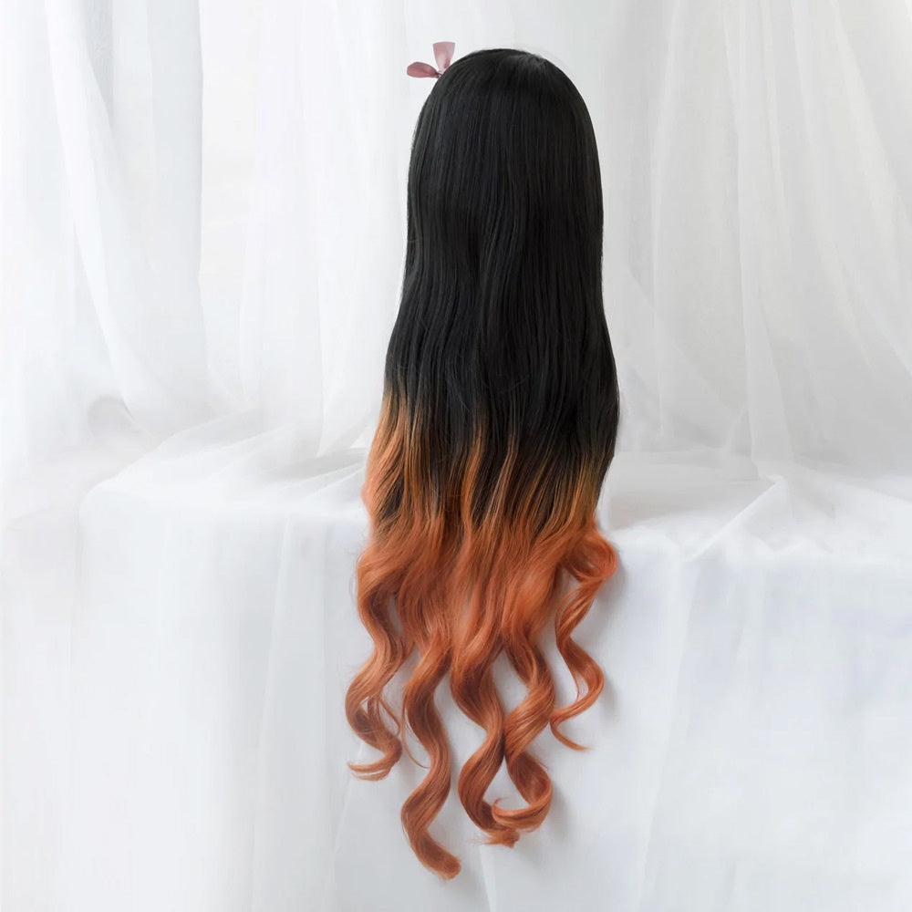 Perücke - Nezuko Kamado - Demon Slayer - Kimetsu no Yaiba - Anime Kosplay