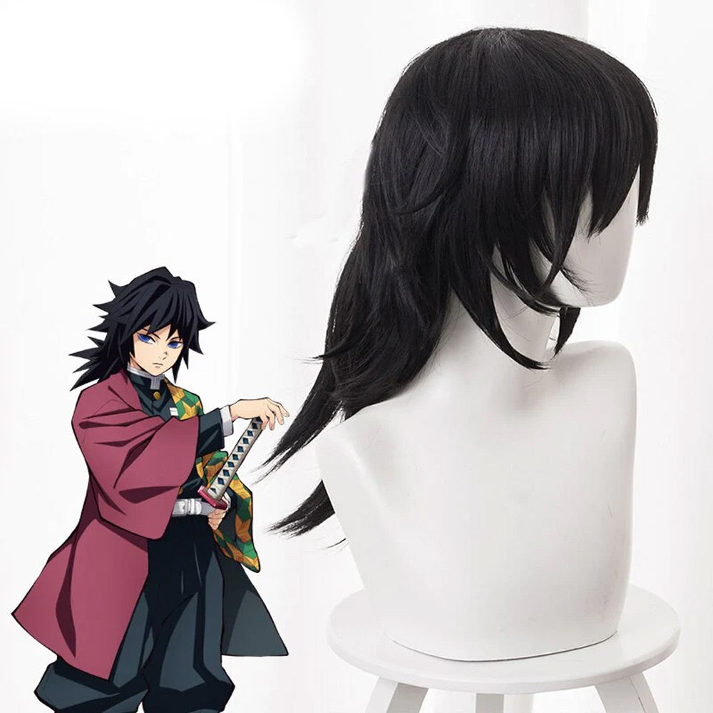 Perücke - Giyu Tomioka - Demon Slayer - Kimetsu no Yaiba - Anime Kosplay