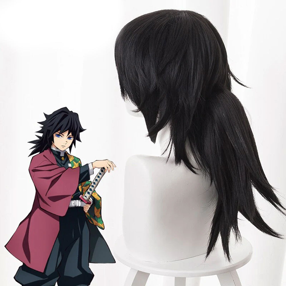 Perücke - Giyu Tomioka - Demon Slayer - Kimetsu no Yaiba - Anime Kosplay