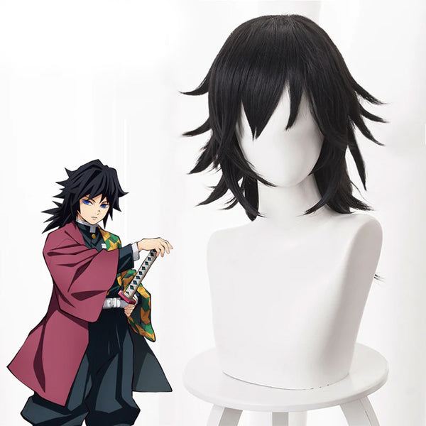 Perücke - Giyu Tomioka - Demon Slayer - Kimetsu no Yaiba - Anime Kosplay