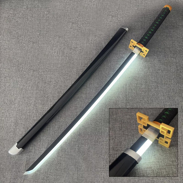 ÉPÉE LUMINEUSE – Muichiro Tokito – Katana lumineux Demon Slayer – Lumière LED Blanc