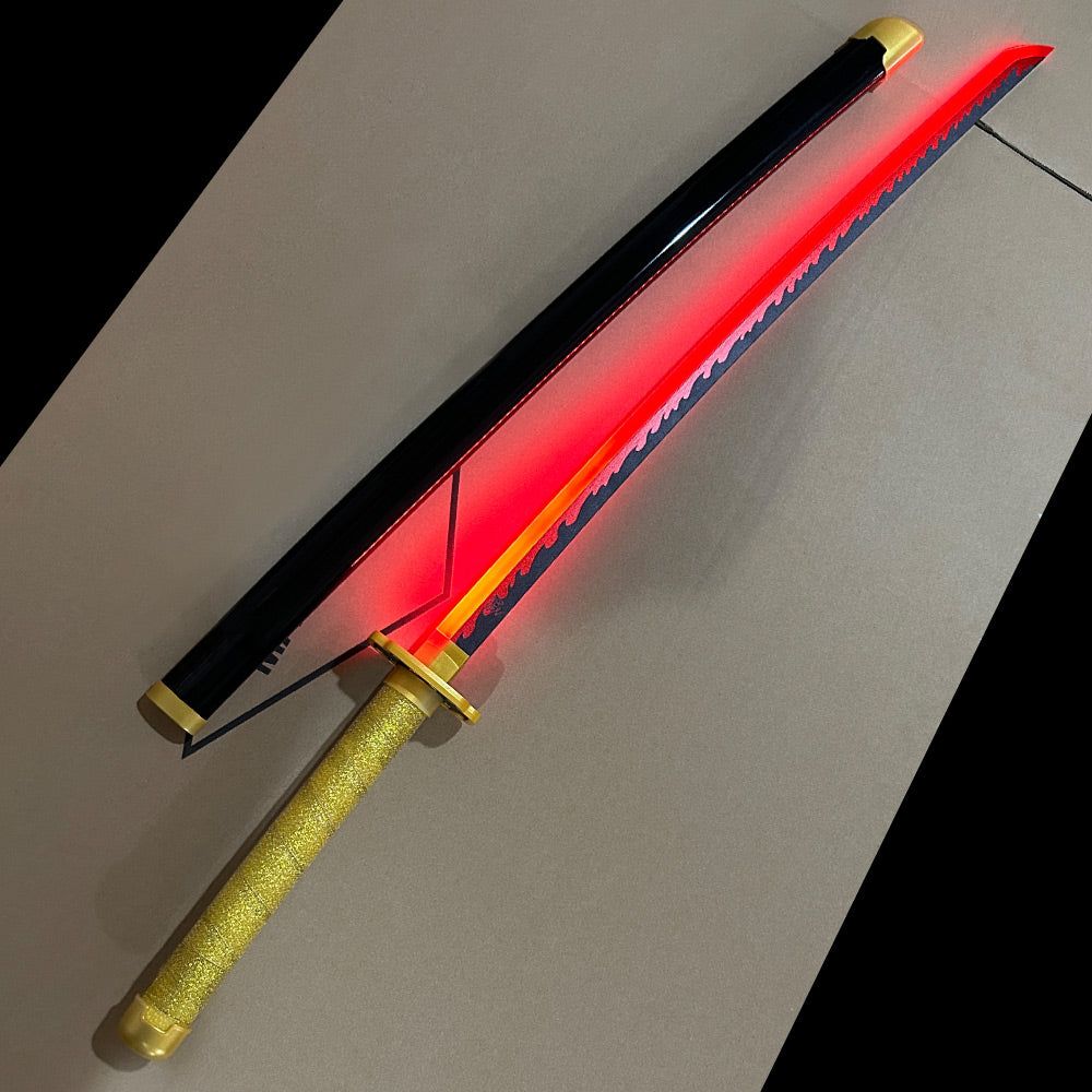 ÉPÉE LUMINEUSE – Yoriichi Tsugikuni  – Katana lumineux Demon Slayer – Lumière LED Rouge