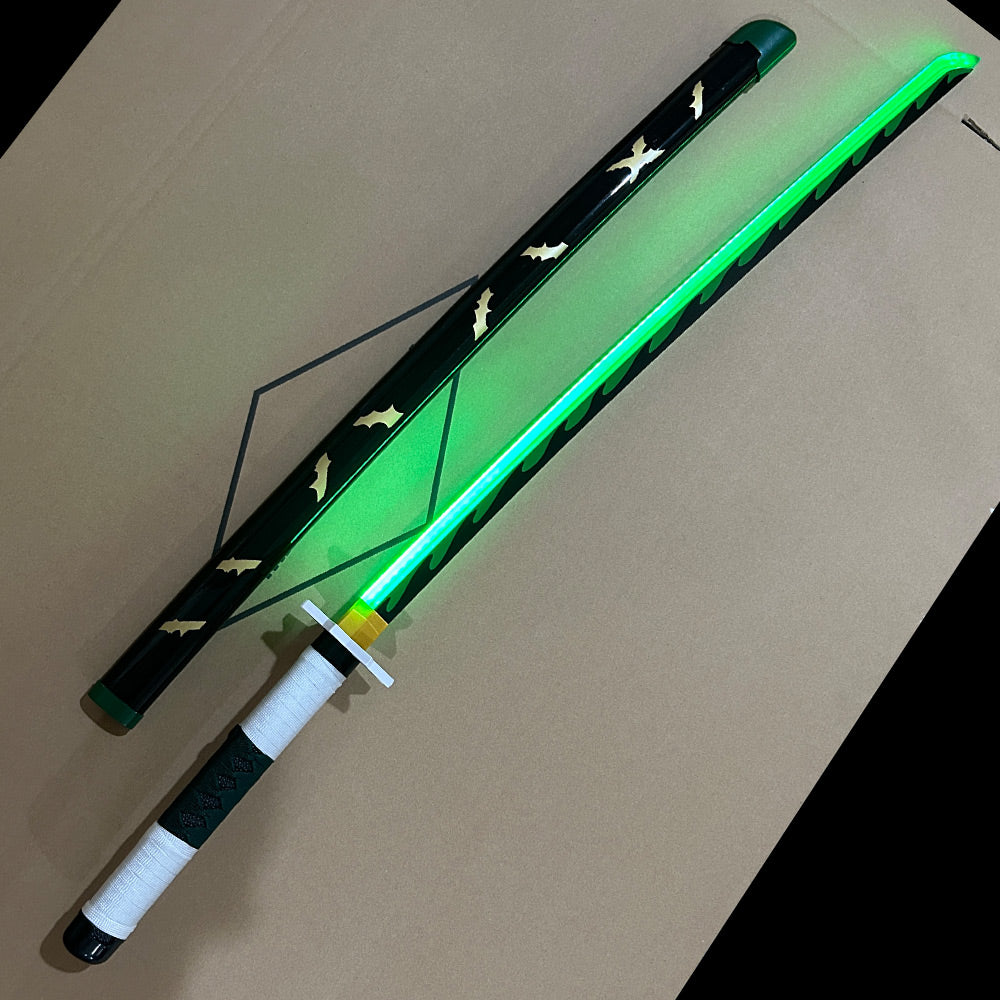 ÉPÉE LUMINEUSE – Sanemi Shinazugawa – Katana lumineux Demon Slayer – Lumière LED Vert