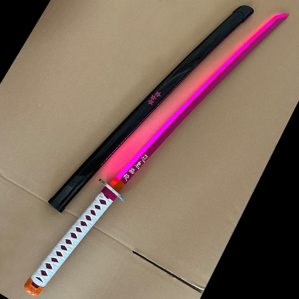 ÉPÉE LUMINEUSE – Kanao Tsuyuri – Katana lumineux Demon Slayer – Lumière LED Rose