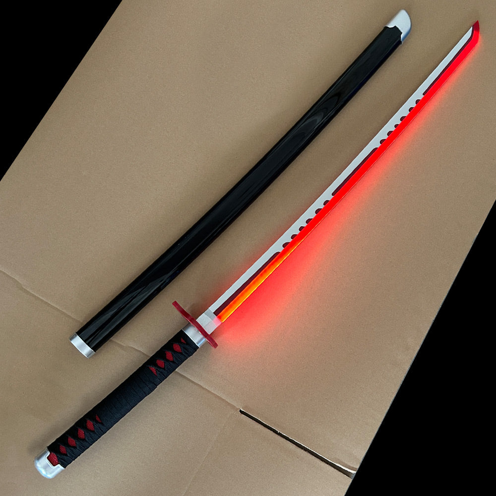 ÉPÉE LUMINEUSE – Tanjiro Kamado V2  – Katana lumineux Demon Slayer – Lumière LED Rouge