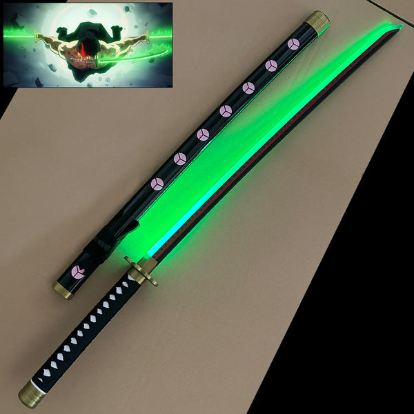 ÉPÉE LUMINEUSE - Roronoa Zoro - Shusui - One Piece Light Up Katana - Lumière LED violette/verte