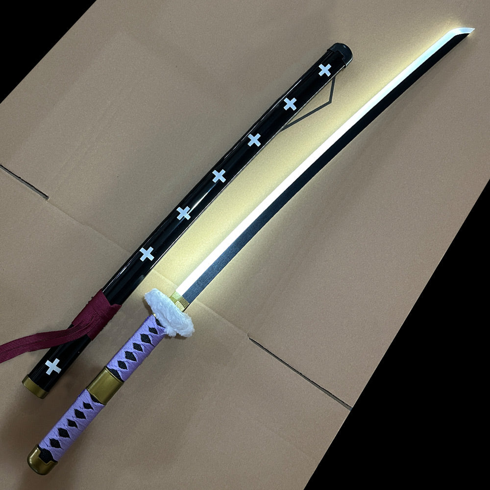 LIGHT SWORD - Trafalgar Law - Kikoku - One Piece Light Up Katana - Purple/White/Blue LED Light