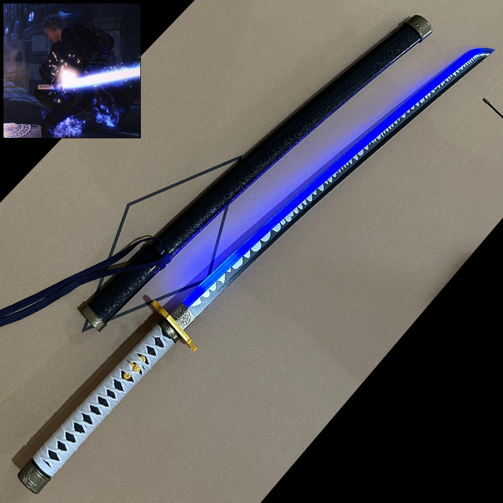 LICHTSCHWERT - Vergil - Yamato - Devil May Cry 5 Licht Up Katana - Blau LED Licht