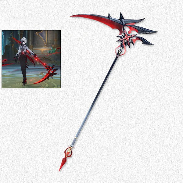 Genshin Impact - Scythe of Arlecchino - 198 cm - Crimson Moon's Semblance - High Density Foam