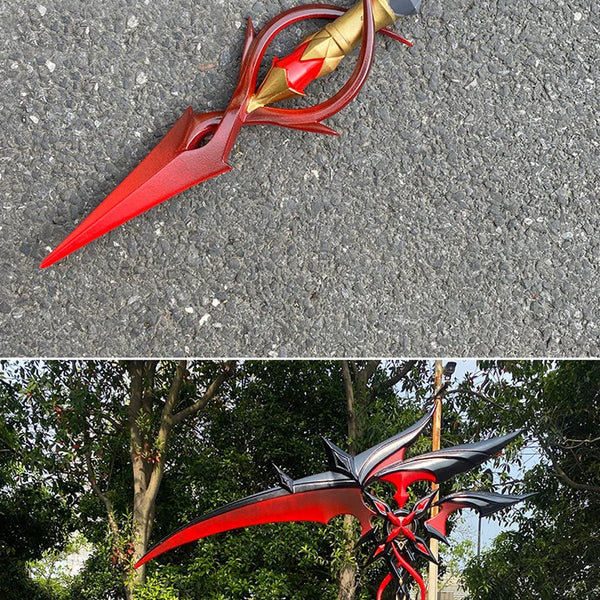 Genshin Impact - Scythe of Arlecchino - 198 cm - Crimson Moon's Semblance - High Density Foam