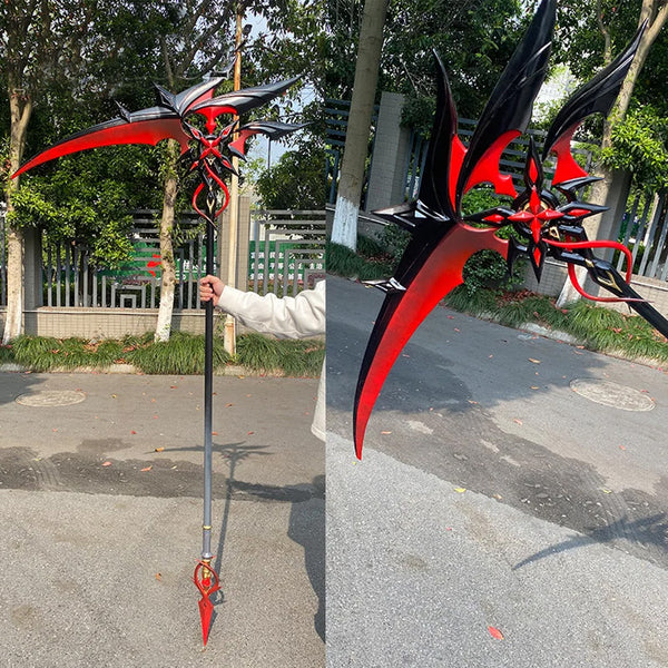 Genshin Impact - Scythe of Arlecchino - 198 cm - Crimson Moon's Semblance - High Density Foam