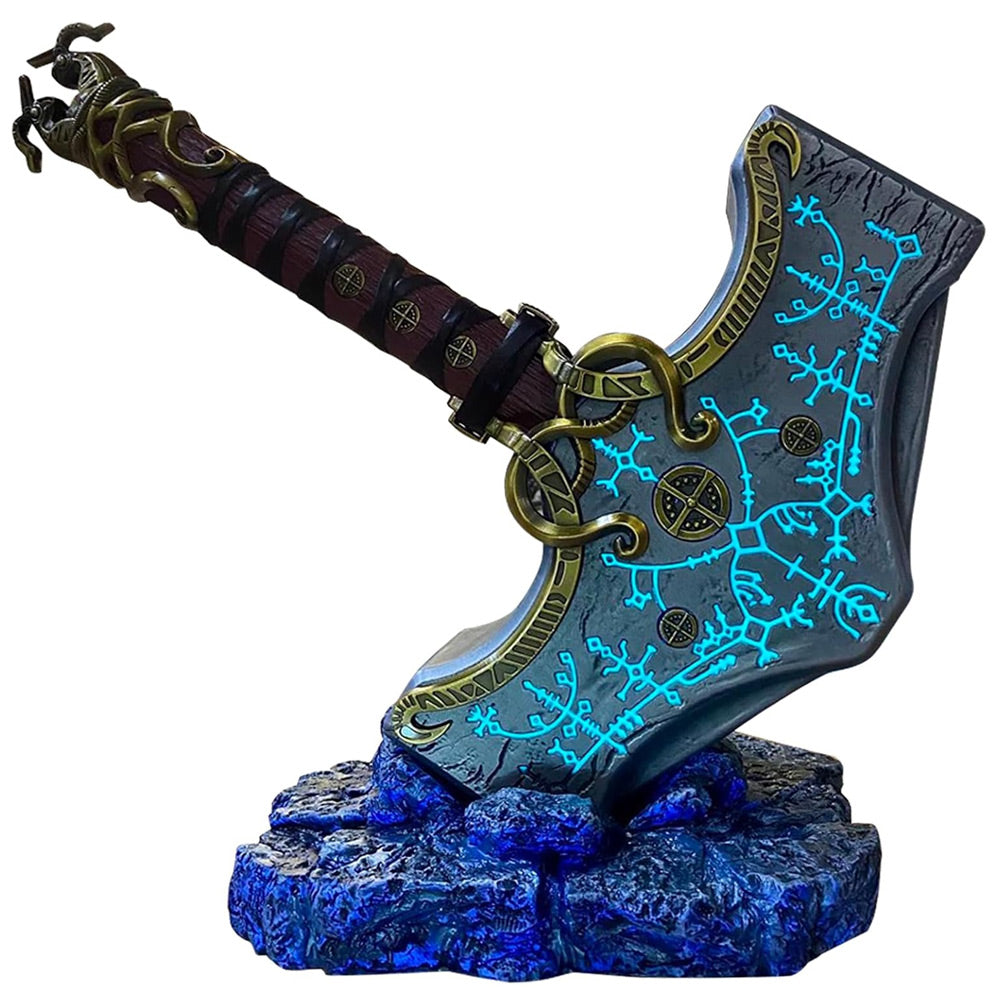 GOD OF WAR RAGNAROK - Deluxe Hammer von Thor - Leuchten im Dunkeln - Metall 1:1 Größe