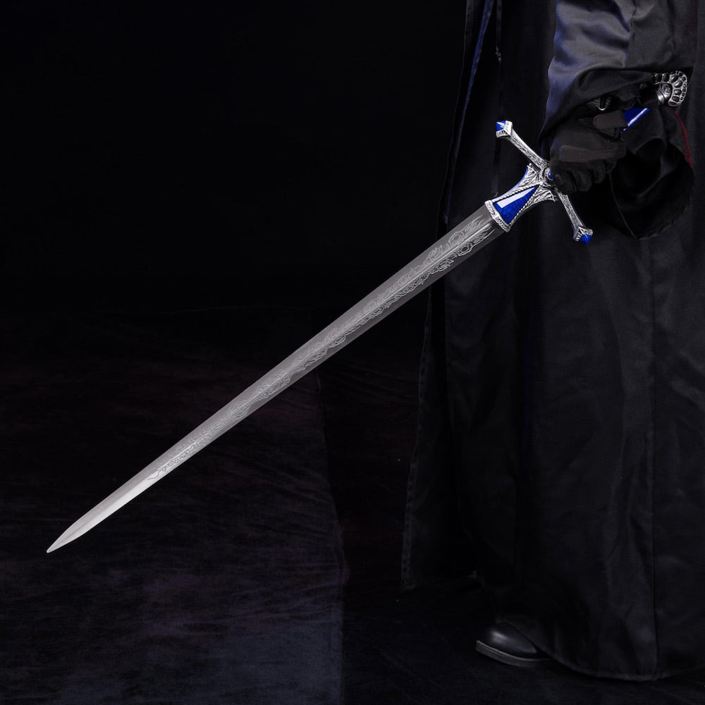 ELDEN RING - Rellana’s BLAUWE Carian Zwaard - Moon Stance - Twin Moon Knight - Houten Display Inclusief