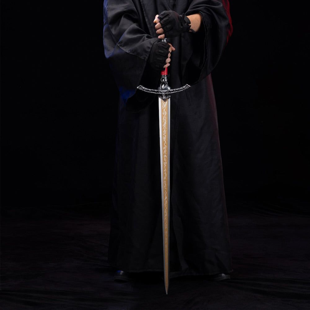 ELDEN RING - Rellanas ROTES Carian Lichtgroßschwert - Fire Stance - Twin Moon Knight - Holzdisplay Inklusive