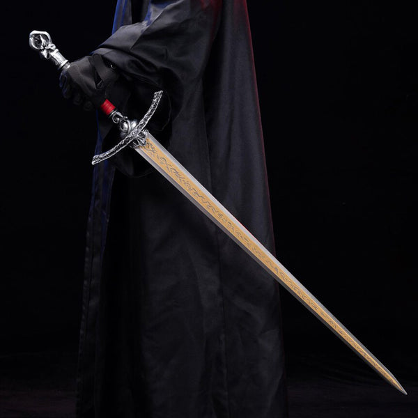 ELDEN RING - Rellanas ROTES Carian Lichtgroßschwert - Fire Stance - Twin Moon Knight - Holzdisplay Inklusive