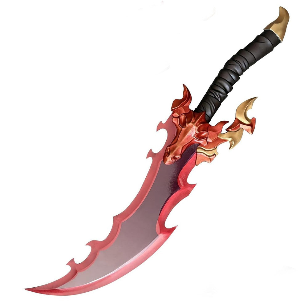 SOLO LEVELING - Metalen Demon King Baran Dual Dagger Set van 2 - 63 cm - Houten Display Plaque Inclusief
