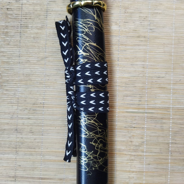 Ghost of Yotei - Zwart Gilded Night Katana - 104cm - 1045 Staal Full Tang Zwaard