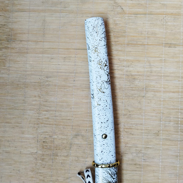 Ghost of Yotei - Wit Gilded Dawn Katana - 104cm - 1045 Staal Full Tang Zwaard