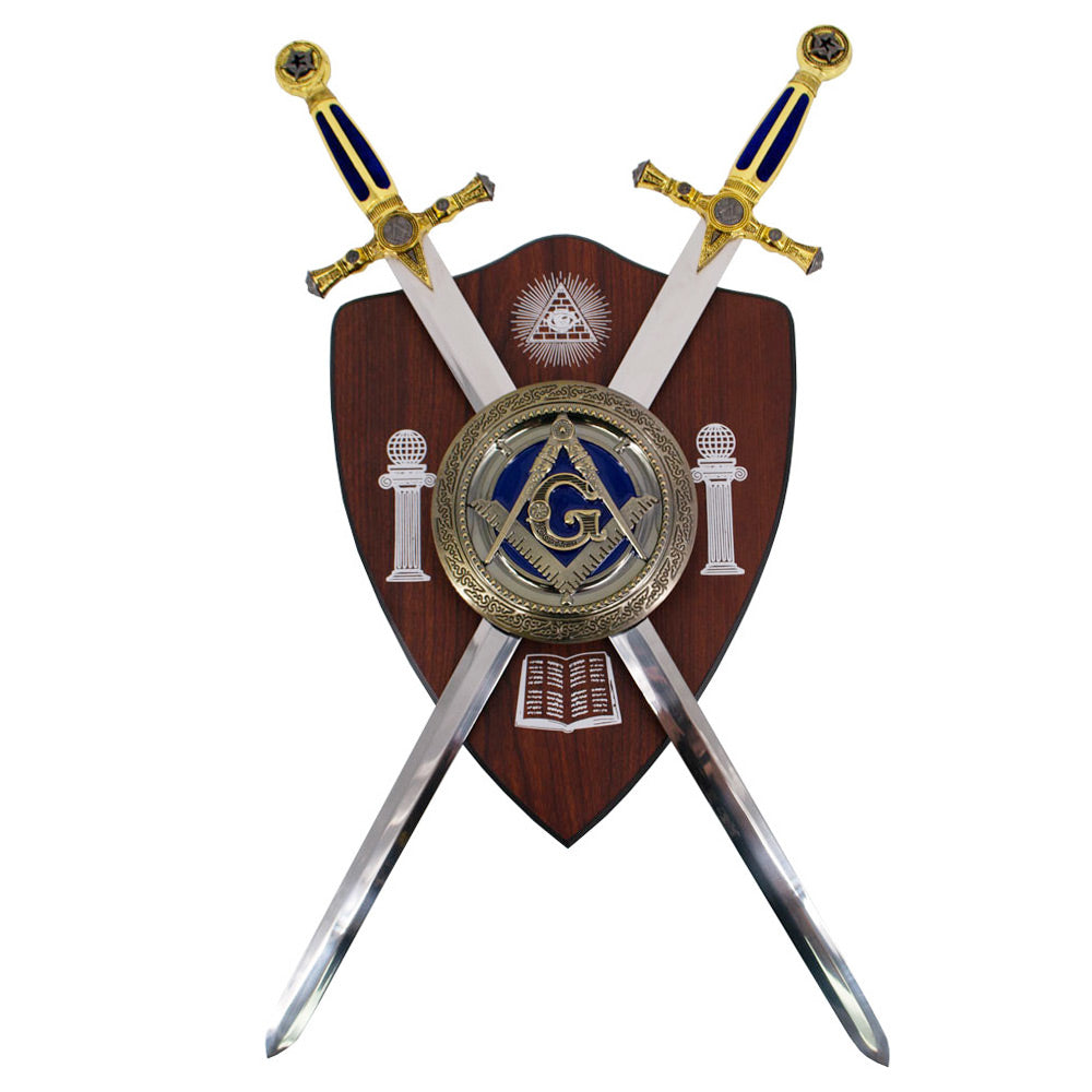 FREEMASON - Blue Lodge Masonic Set - Dual Swords and Shield