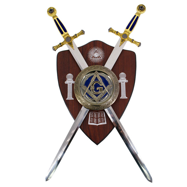 FREEMASON - Blue Lodge Masonic Set - Dual Swords and Shield