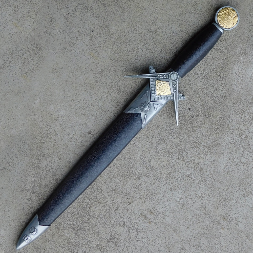 FREEMASON - Master Mason Pyramid Dagger - Square and Compass - 31 cm