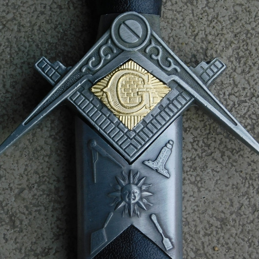 FREEMASON - Master Mason Pyramid Dagger - Square and Compass - 31 cm
