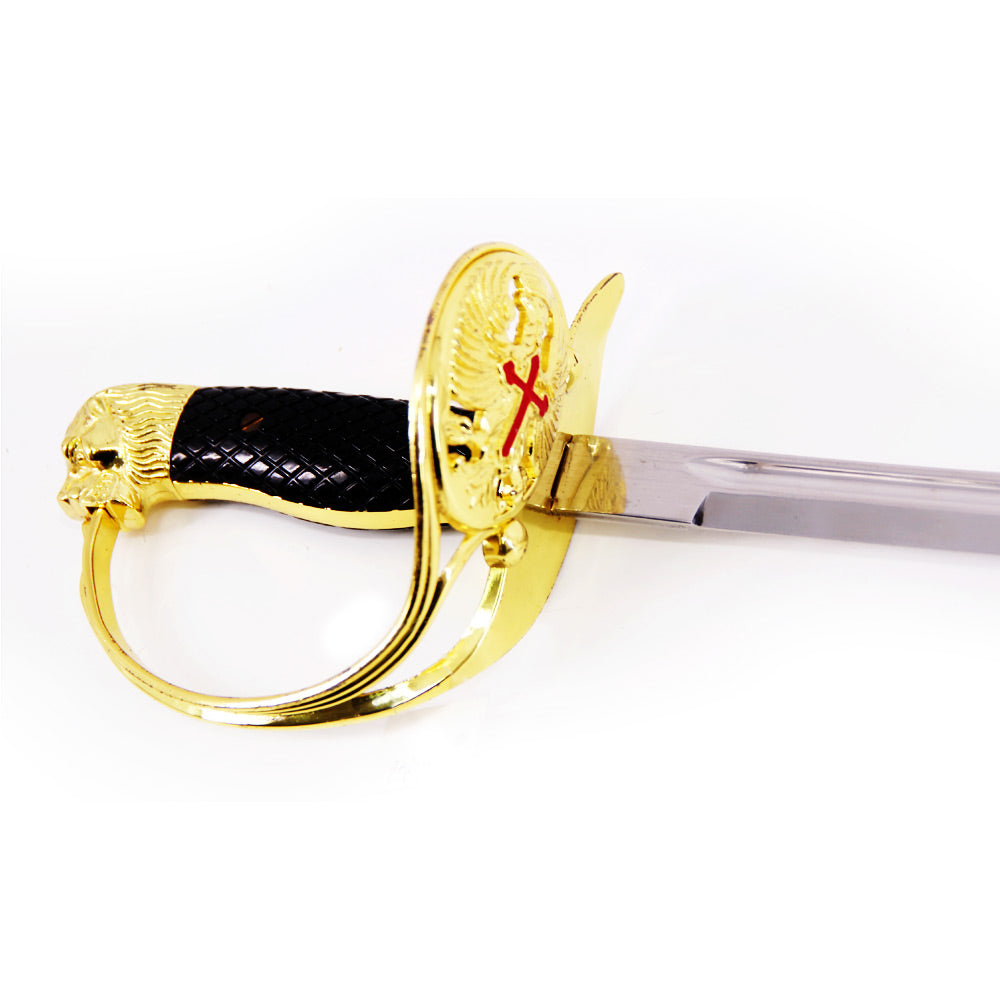 TEMPLER - Goldener Spanischer Offiziers Degen - Historischer Templersäbel - 95 cm