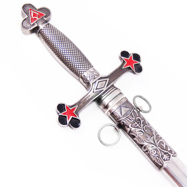TEMPLIER - Épée maçonnique cérémonielle à étoile rouge - 103 cm