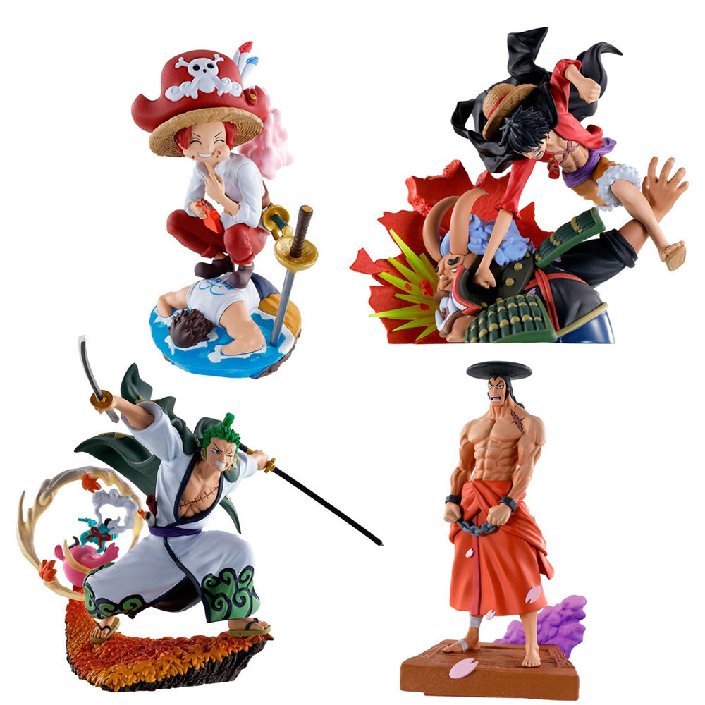 One Piece - Log Box Trading Figur 8 cm - Re: Geburt Wanokuni Vol. 3 Sortiment (Komplettsatz von 4)