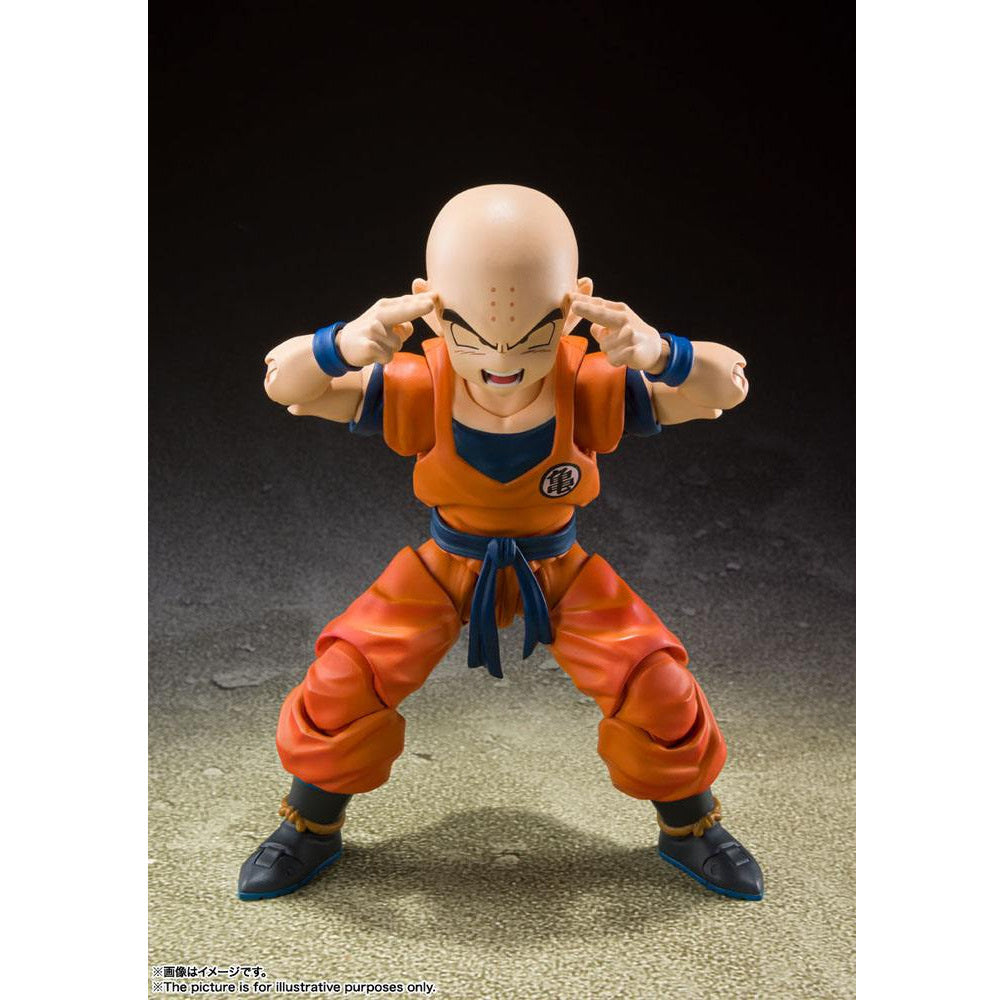 Dragon Ball Z - Krillin Sterkste Man van de Aarde - S.H. Figuarts Actie Figuur 12 cm