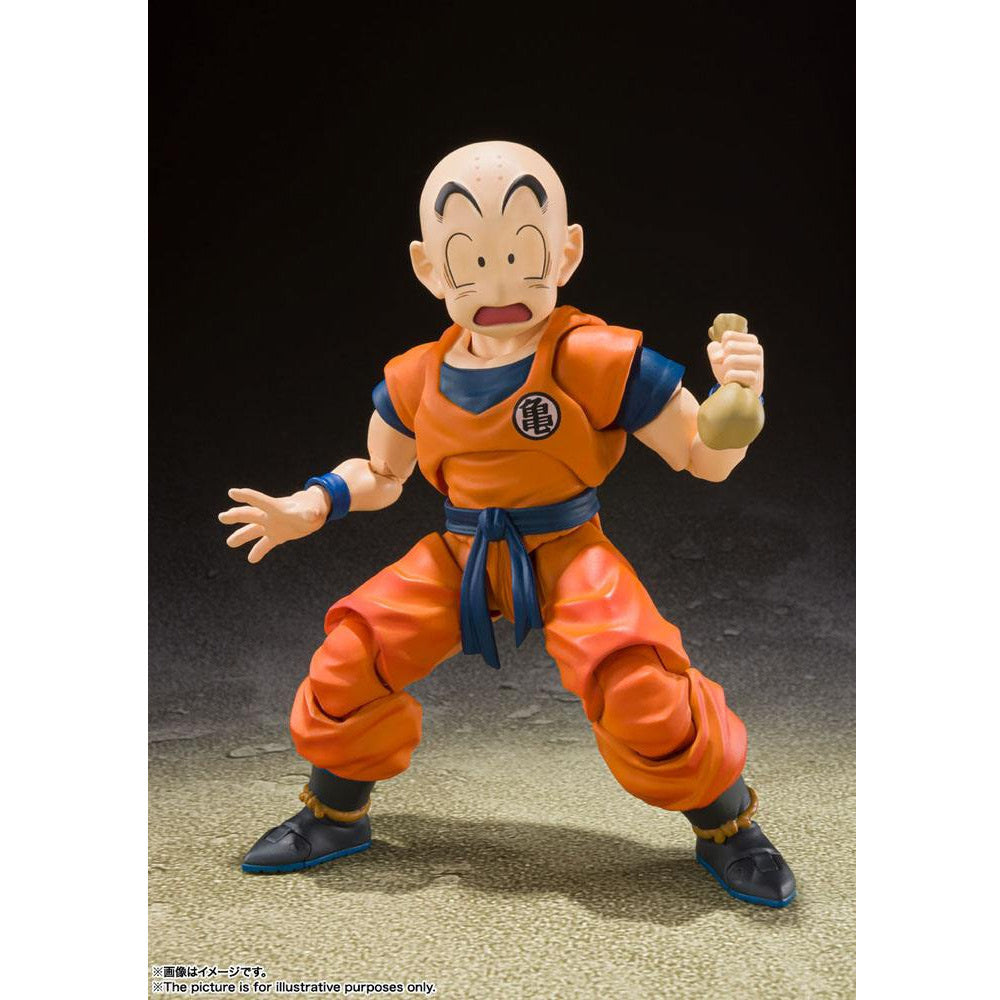 Dragon Ball Z - Krillin Sterkste Man van de Aarde - S.H. Figuarts Actie Figuur 12 cm