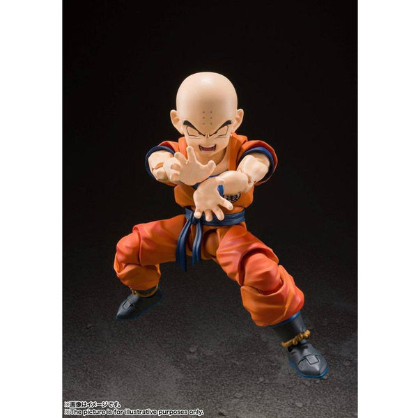 Dragon Ball Z - Krillin Sterkste Man van de Aarde - S.H. Figuarts Actie Figuur 12 cm