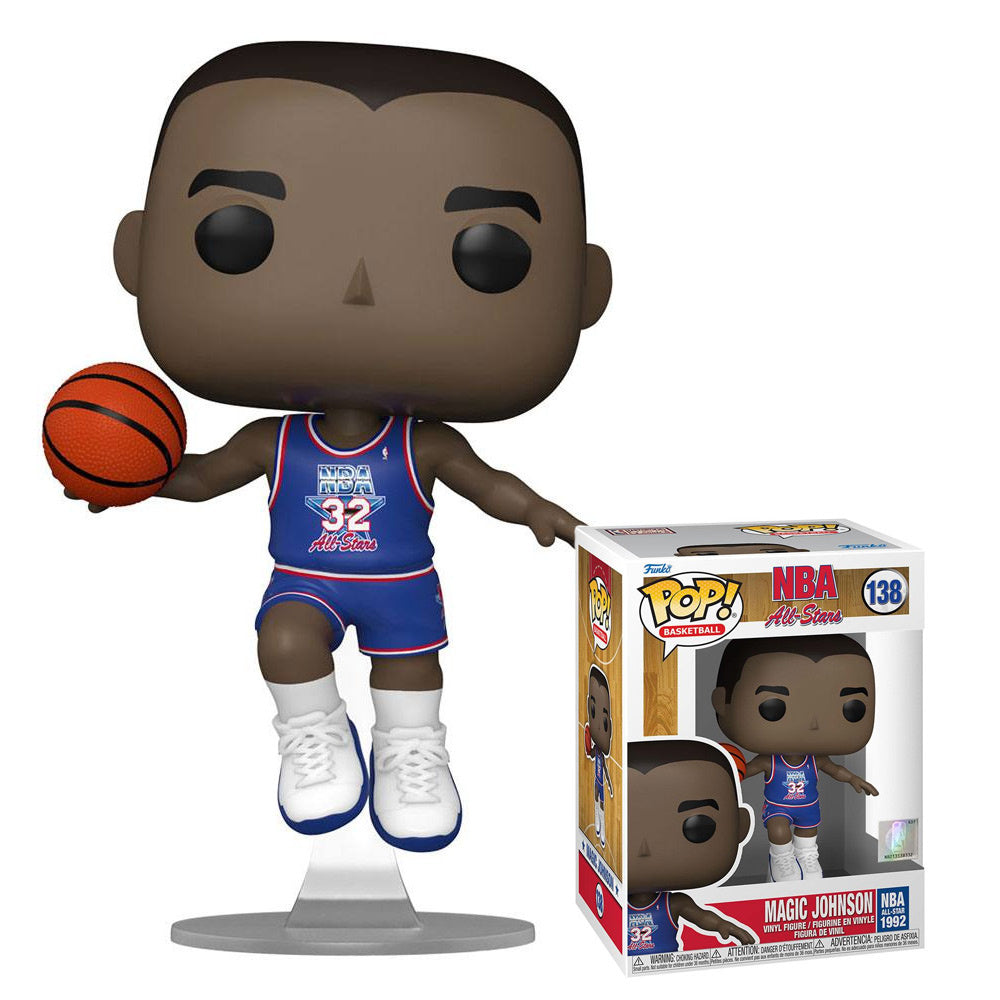 NBA Legends POP - Magic Johnson (Blue All Star Uni 1991) - Basketball Vinyl Figure 9 cm