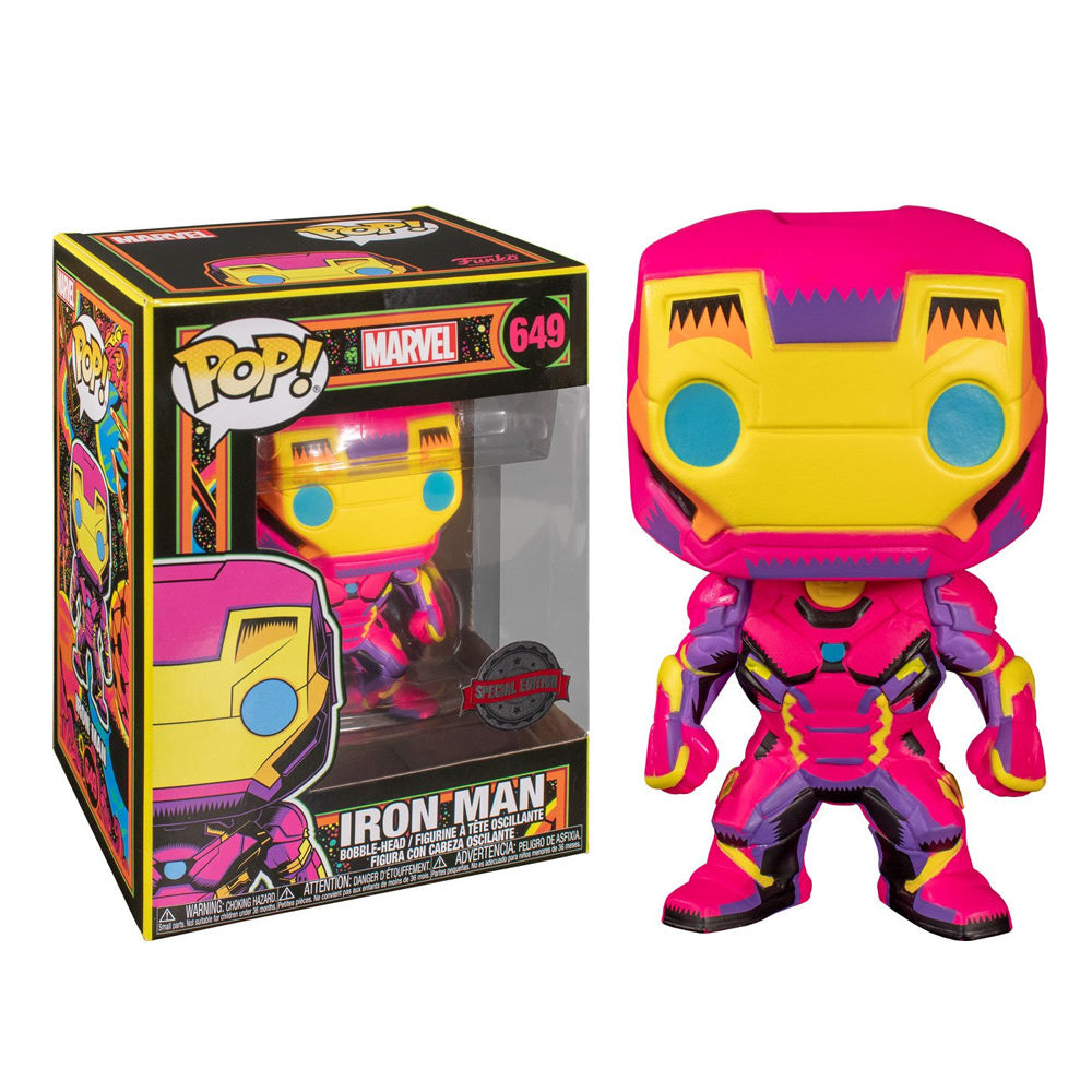 Marvel POP - Marvel Black Light - Iron Man - Exclusive 9 cm