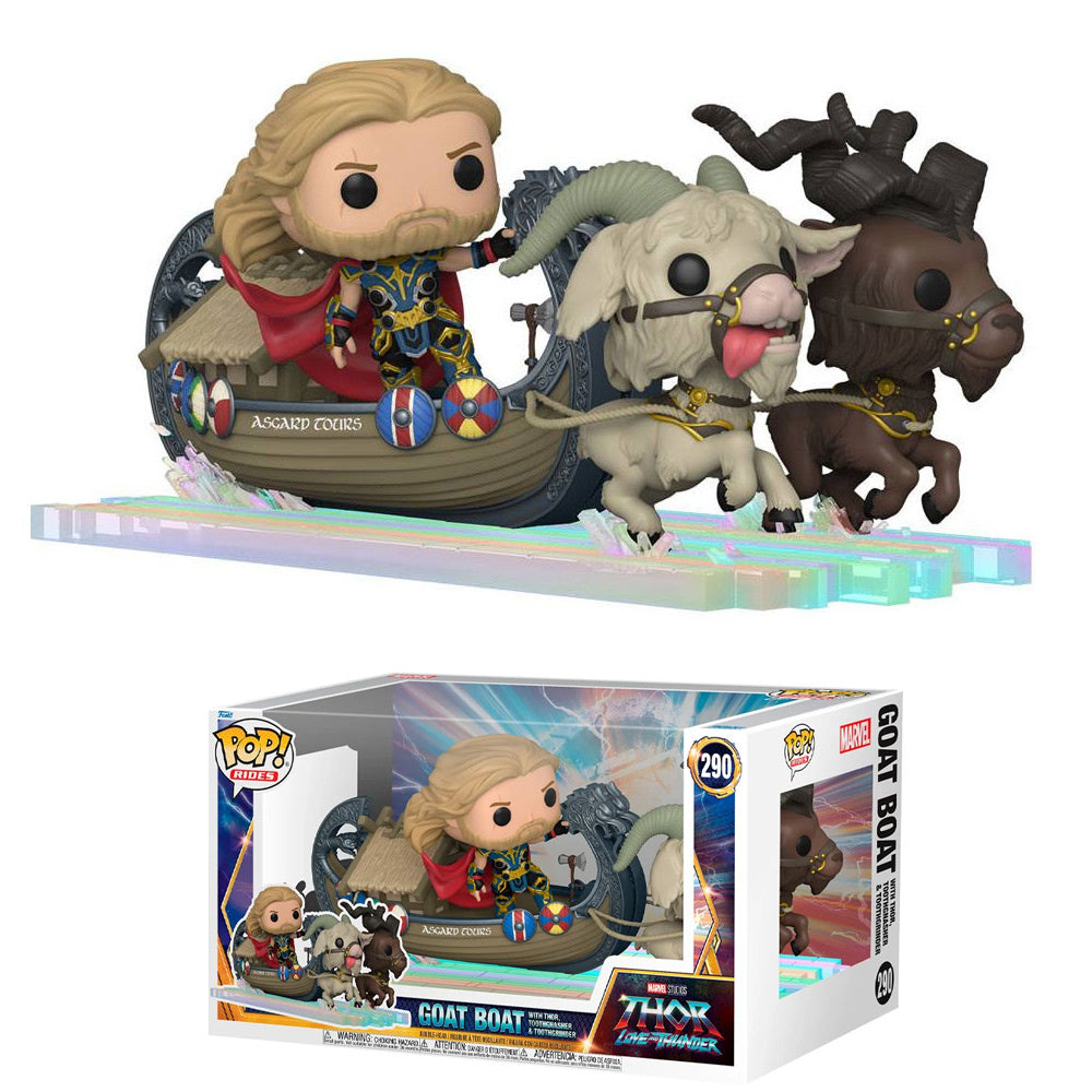 Thor Love & Thunder POP - Rides Super Deluxe - Thor & Goat Boat 13 cm