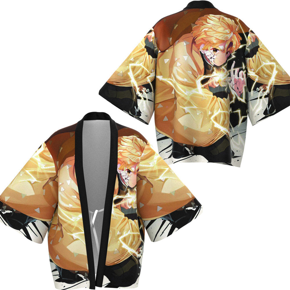 Demon Slayer - Kimetsu no Yaiba - Zenitsu Agatsuma Haori kimono Jacket - FP v2 - Cosplay