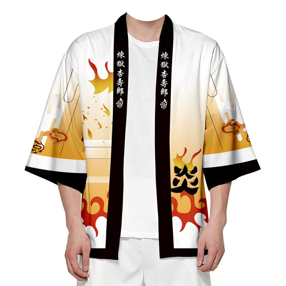 Demon Slayer - Kimetsu no Yaiba - Kyojuro Rengoku Haori kimono Jacket - BP - Cosplay