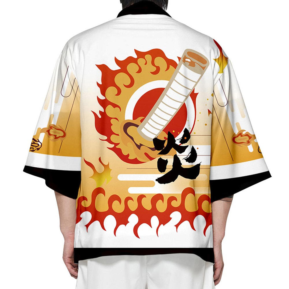 Demon Slayer - Kimetsu no Yaiba - Kyojuro Rengoku Haori kimono Jacket - BP - Cosplay