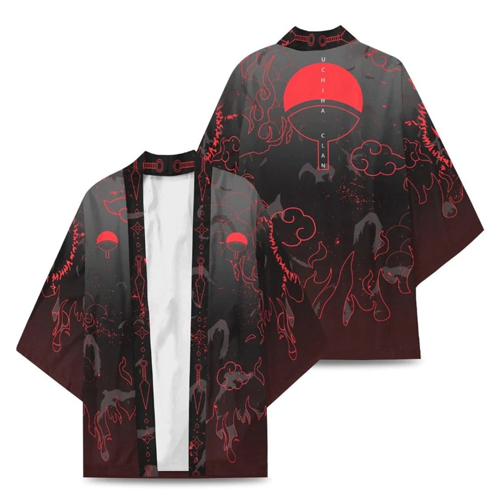 Naruto - Sasuke Haori kimono Jacket - Uchiha Clan - Cosplay