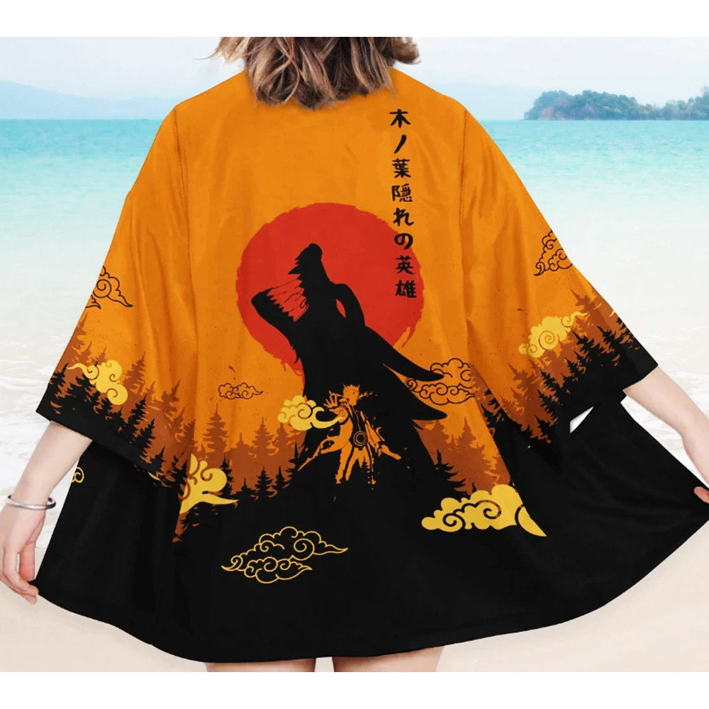 Naruto - Kurama Haori kimono Jacket - Roar - Cosplay