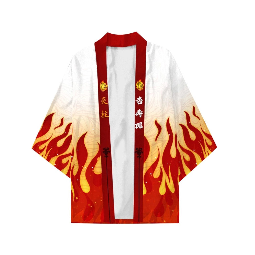 Demon Slayer - Kimetsu No Yaiba - Rengoku Kyojuro Haori Kimono Jacke - Flammen - Cosplay